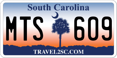 SC license plate MTS609