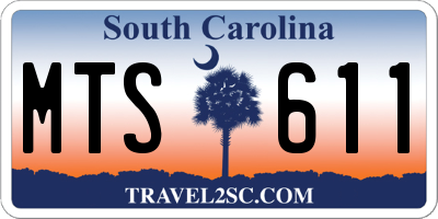 SC license plate MTS611