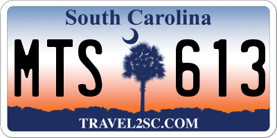 SC license plate MTS613