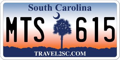 SC license plate MTS615