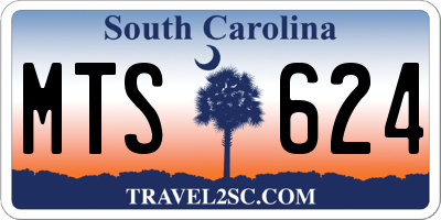 SC license plate MTS624