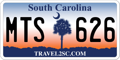 SC license plate MTS626