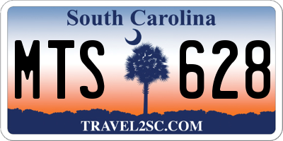 SC license plate MTS628