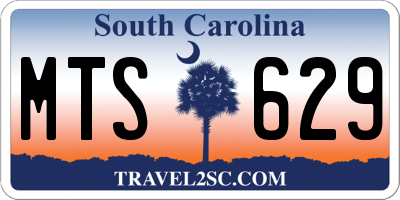 SC license plate MTS629