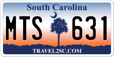 SC license plate MTS631