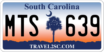 SC license plate MTS639