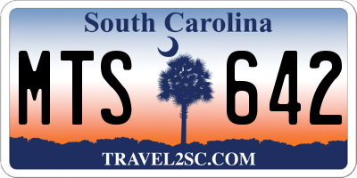 SC license plate MTS642