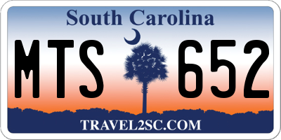 SC license plate MTS652
