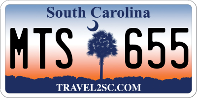 SC license plate MTS655