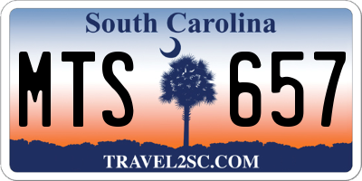 SC license plate MTS657