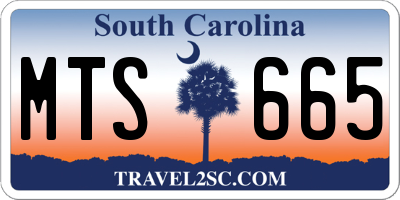 SC license plate MTS665