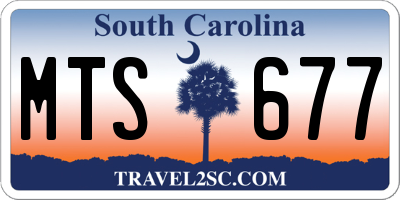 SC license plate MTS677