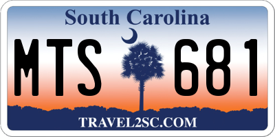 SC license plate MTS681