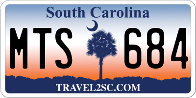 SC license plate MTS684
