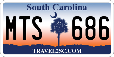 SC license plate MTS686