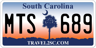 SC license plate MTS689