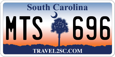 SC license plate MTS696