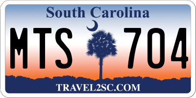 SC license plate MTS704