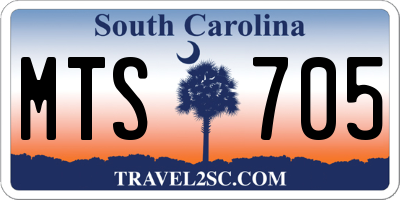 SC license plate MTS705