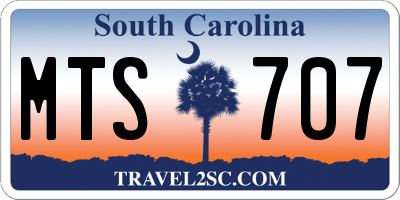 SC license plate MTS707