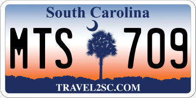 SC license plate MTS709