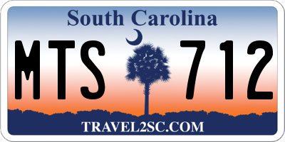 SC license plate MTS712