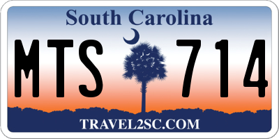 SC license plate MTS714