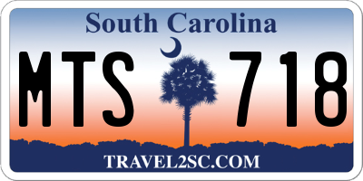 SC license plate MTS718