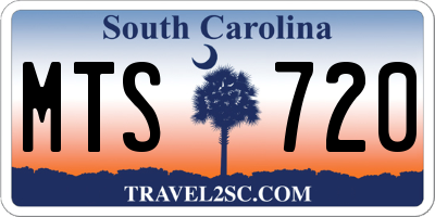 SC license plate MTS720