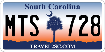 SC license plate MTS728