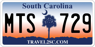 SC license plate MTS729