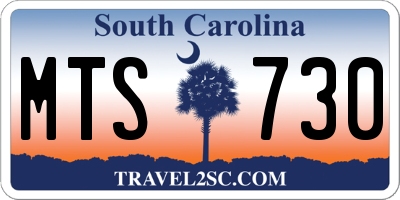 SC license plate MTS730