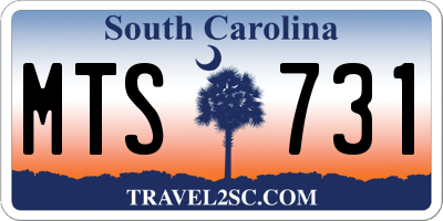 SC license plate MTS731