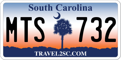 SC license plate MTS732