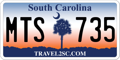 SC license plate MTS735