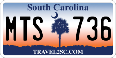SC license plate MTS736