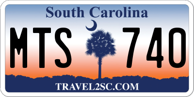 SC license plate MTS740