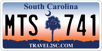 SC license plate MTS741