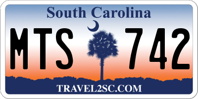 SC license plate MTS742