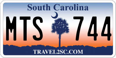 SC license plate MTS744