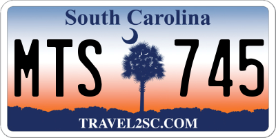 SC license plate MTS745