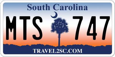 SC license plate MTS747