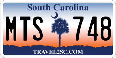 SC license plate MTS748