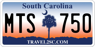SC license plate MTS750