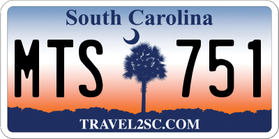 SC license plate MTS751