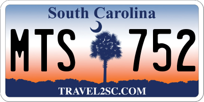 SC license plate MTS752