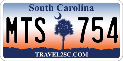 SC license plate MTS754