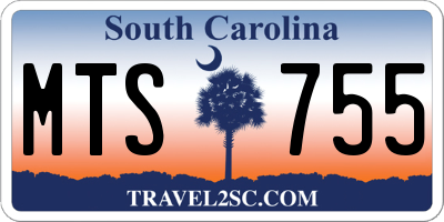 SC license plate MTS755