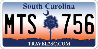 SC license plate MTS756