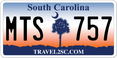 SC license plate MTS757